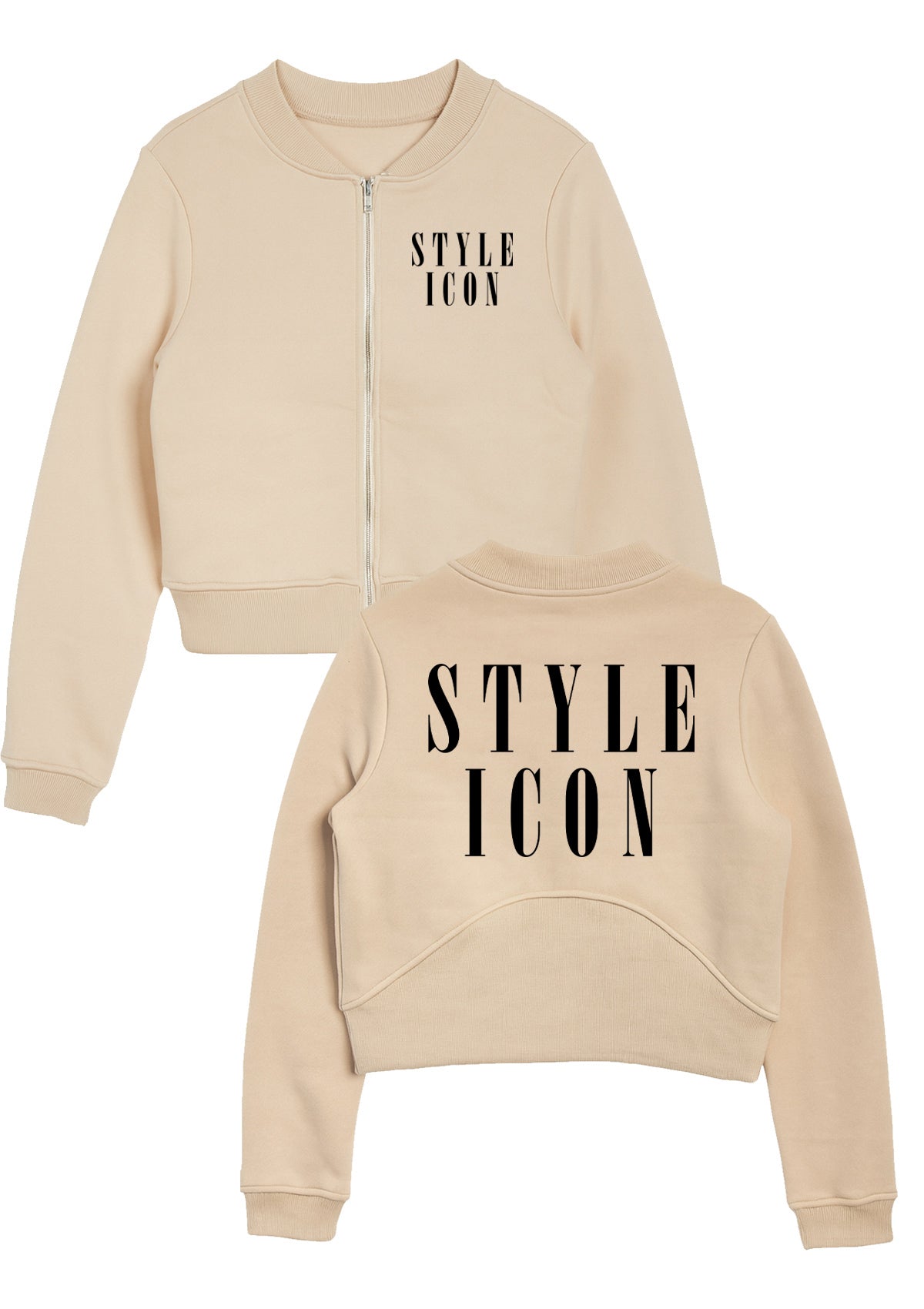 Graphic Women Zip-up Crop Jacket