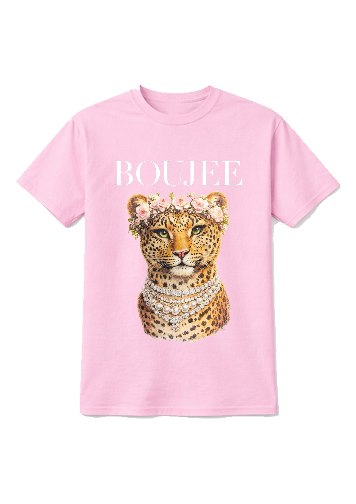 Boujee Leopard Graphic T-Shirt | Luxury Animal Print Tee | Fashion Statement Shirt | Unisex Tee